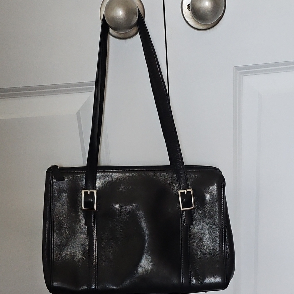 Elegant Black Leather Handbag